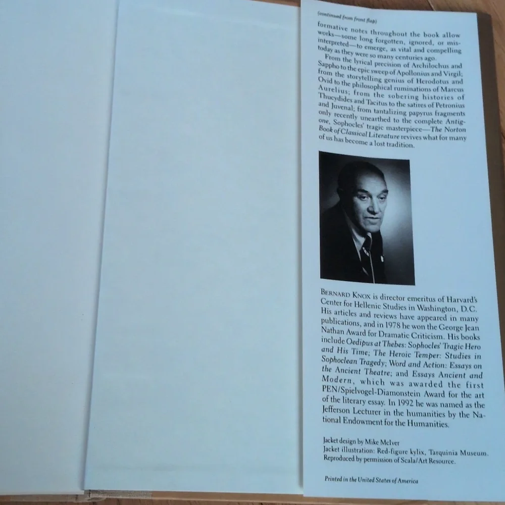 Norton Book Of Classical Literature First Edition Edited By Bernard Knox - Picture 8 of 14